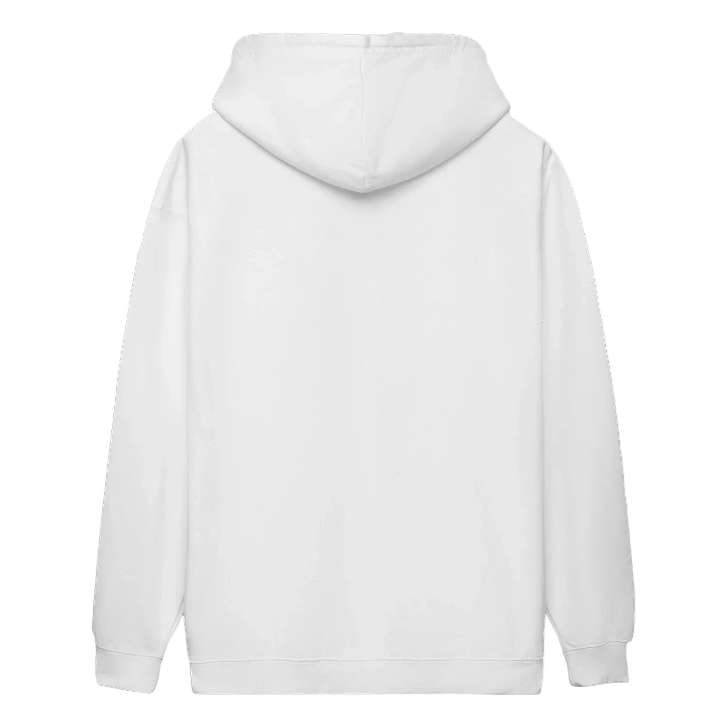 Ich arbeite hart Hunde-Hoodie, Weiss, Rueckansicht - SupremX-Eagle