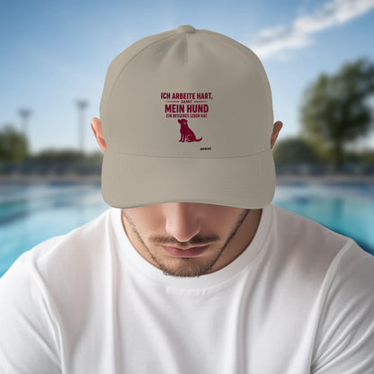 Ich arbeite hart Hunde-Cap, Hellgrau - SupremX-Eagle