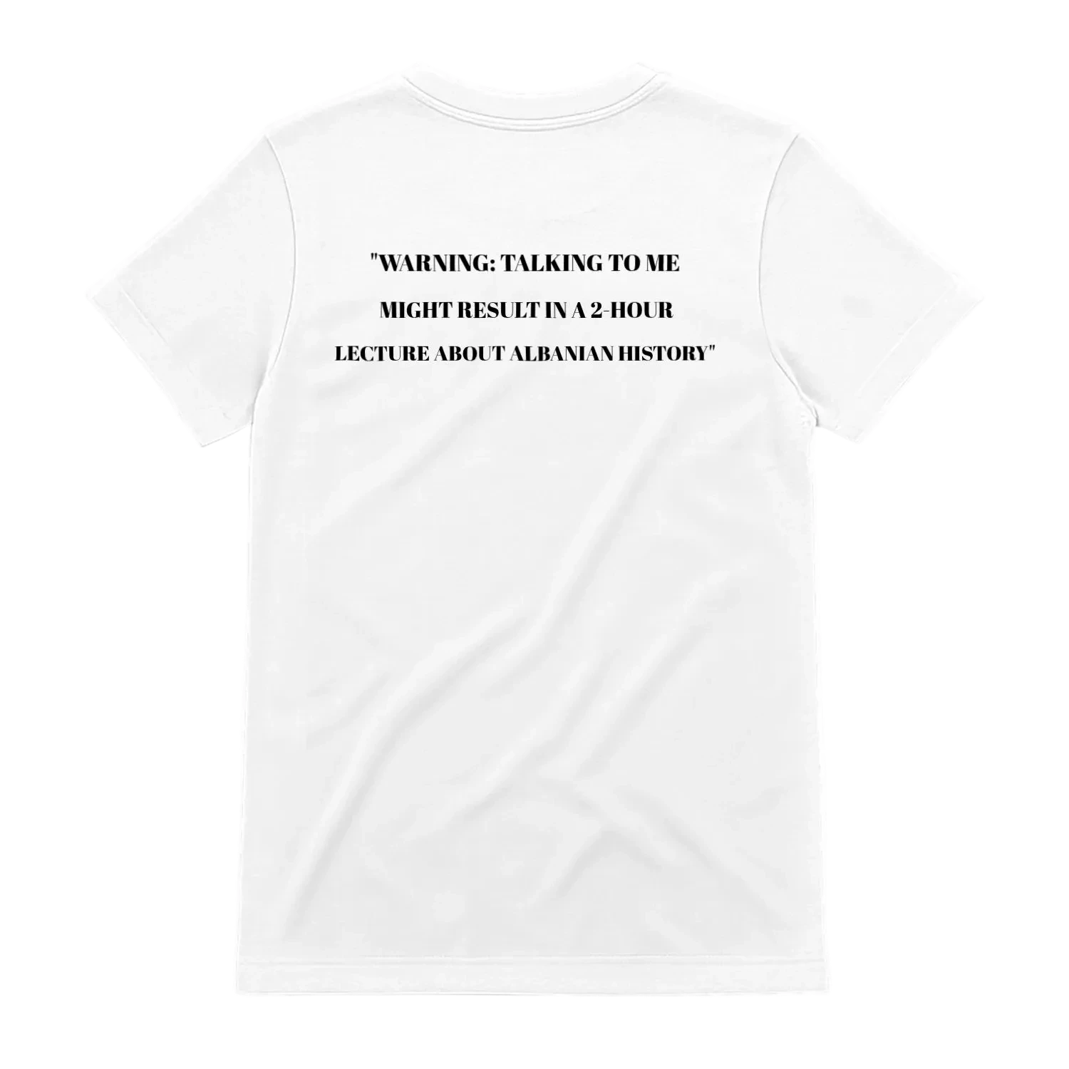 Albanian History Lecture Warning t-shirt, White - SupremX-Eagle