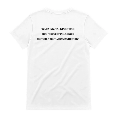 Albanian History Lecture Warning t-shirt, White - SupremX-Eagle