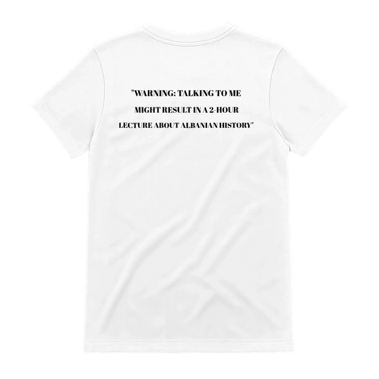 Albanian History Lecture Warning t-shirt, White - SupremX-Eagle