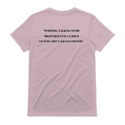 Albanian History Lecture Warning t-shirt, Light Pink - SupremX-Eagle