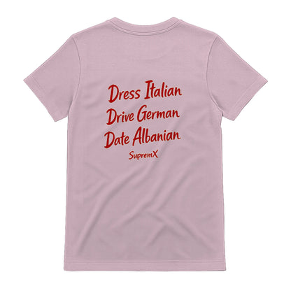 Dress Italian Drive German Date Albanian t-shirt, Light Pink - SupremX-Eagle