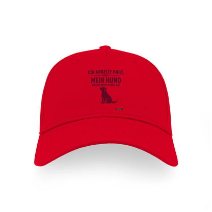 Ich arbeite hart Hunde-Cap, Rot - SupremX-Eagle