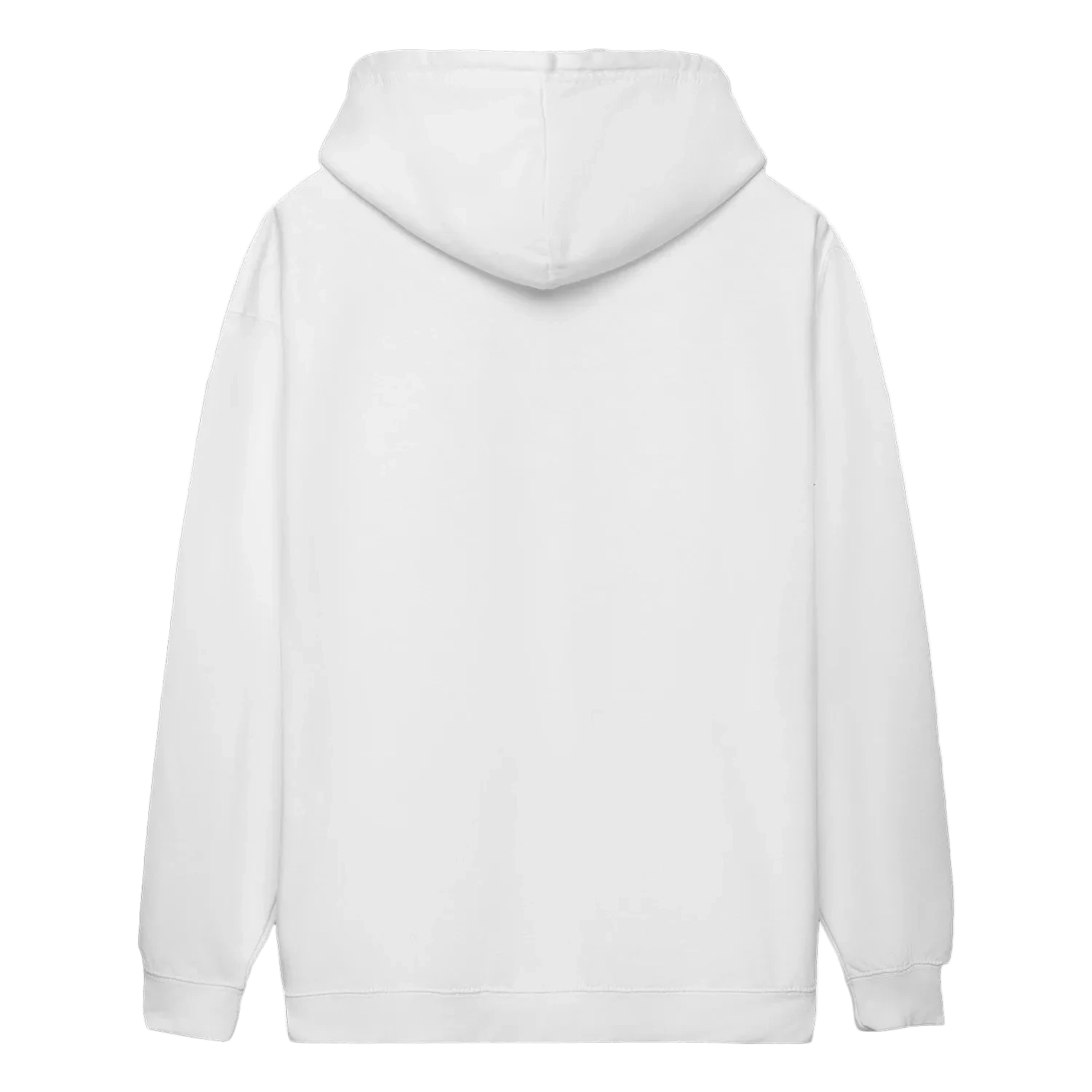 Ich arbeite hart Hunde-Hoodie, Weiss, Rueckansicht - SupremX-Eagle