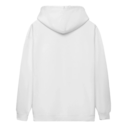 Ich arbeite hart Hunde-Hoodie, Weiss, Rueckansicht - SupremX-Eagle