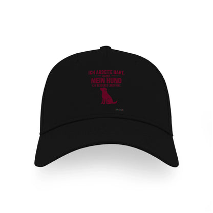 Ich arbeite hart Hunde-Cap, Schwarz - SupremX-Eagle