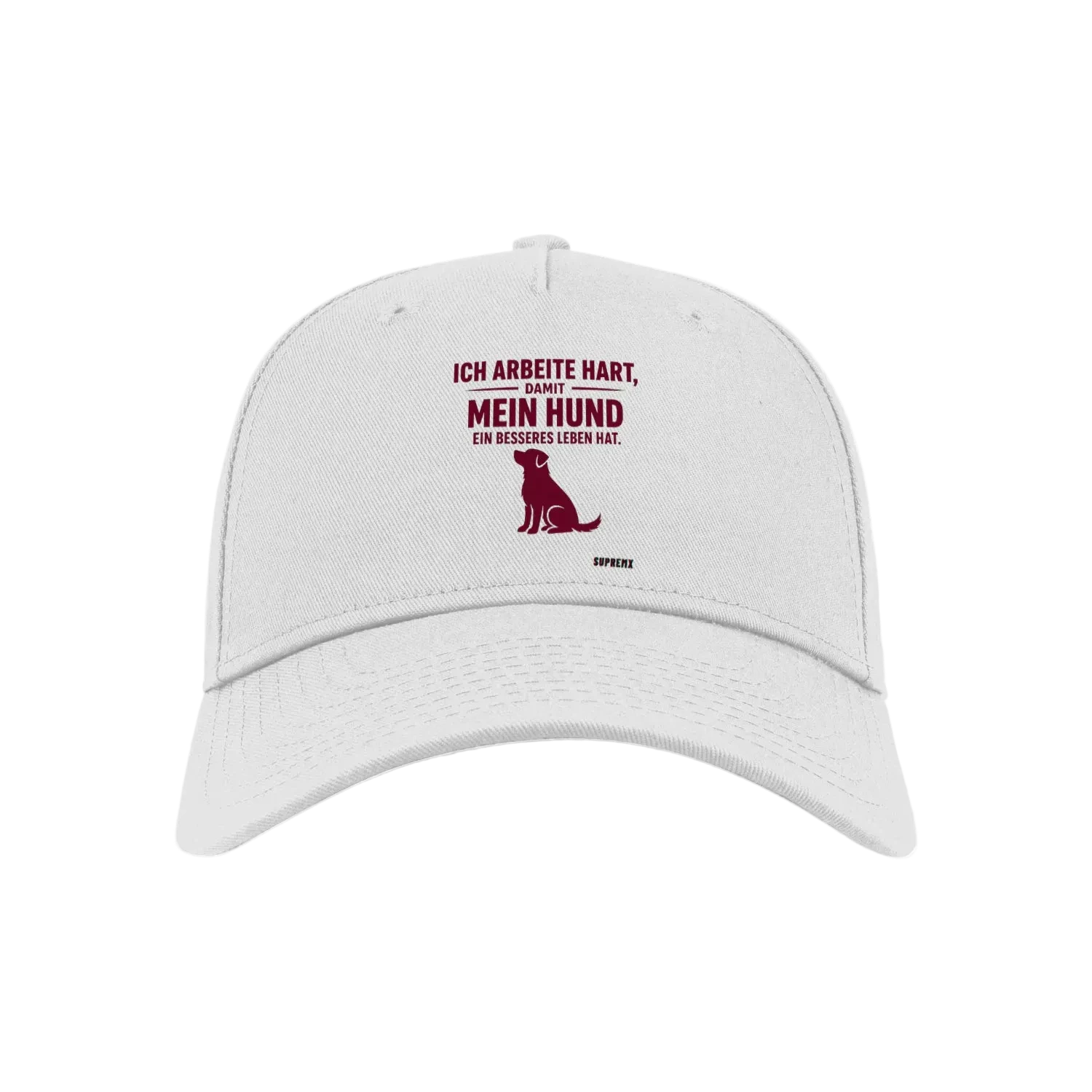 Ich arbeite hart Hunde-Cap, Weiss - SupremX-Eagle