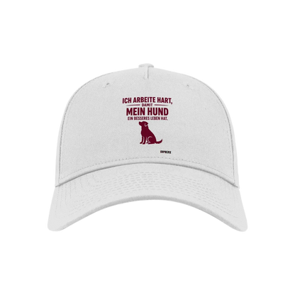 Ich arbeite hart Hunde-Cap, Weiss - SupremX-Eagle