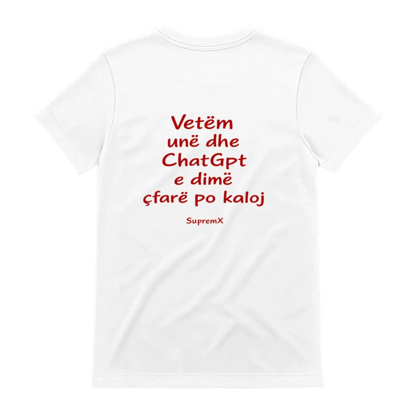 Vetem une dhe ChatGPT t-shirt, White - SupremX-Eagle